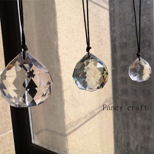 5pcs Hanging ball 30mm  40mm  50mm ,Hanging Crystal Suncatcher Ceiling Light Pull,Hanging Crystal Prism