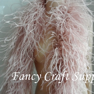 blush pink OSTRICH Feather Boa 6 ply Dancing dress Wedding Crafting halloween custom supply