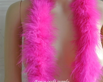 Boa de plumas de marabú de pavo rosa fuerte 28g 12 colores Vestido de baile Elaboración de bodas suministro personalizado de halloween