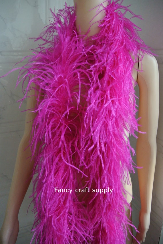 Hot Pink Ostrich Feather Trim 1 PLY