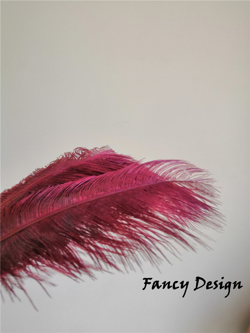Burgundy wine red ostrich feather 50 pcs for wedding party centerpiece wedding decor craft party supply