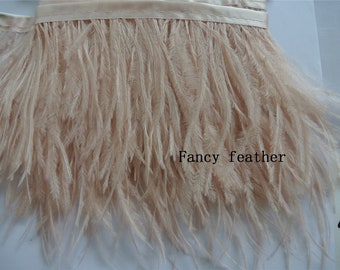blush pink ostrich feather trimming fringe ostrich feather trim feather fringe wedding crafts supply 49