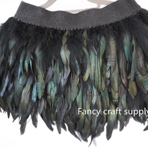 Black feather skirt Feathered skirt fashion Halloween Costume