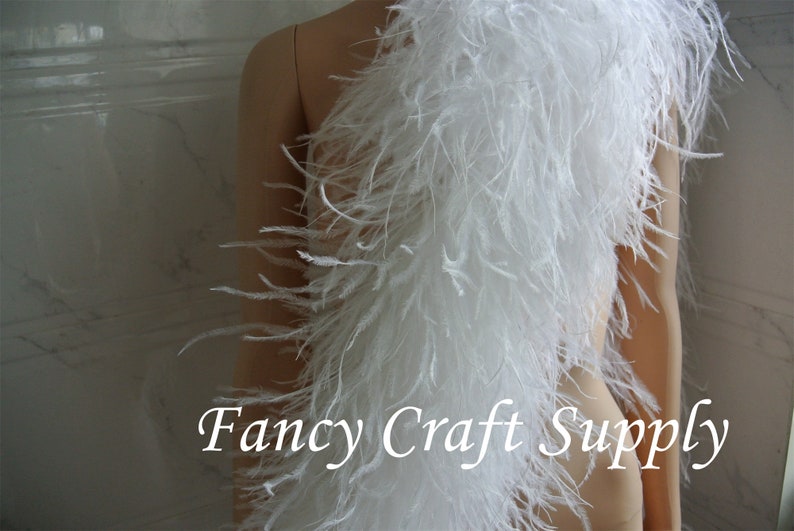 White OSTRICH Feather Boa 18 Ply Dancing Dress Wedding - Etsy