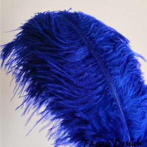 Royal blue ostrich feather 50 pcs 5-20inches for wedding party centerpiece decor craft supply