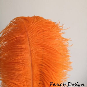 Plume d&#39;autruche orange 50 pcs 5-20 pouces pour pièce maîtresse de mariage décoration artisanat