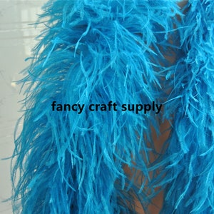30 colors turquoise OSTRICH Feather Boa 11 ply Dancing dress Wedding Crafting halloween custom supply