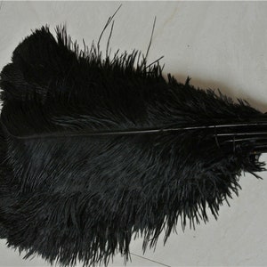 100 pcs black ostrich feather 18-20inches for wedding party centerpiece decor craft supply