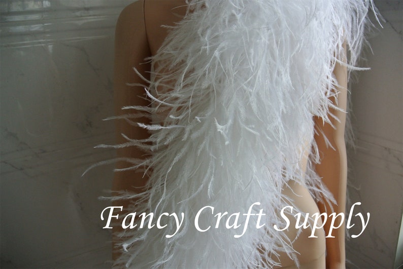 White OSTRICH Feather Boa 18 Ply Dancing Dress Wedding - Etsy