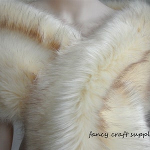 cream with brown tip faux fur bridal wrap Fur Wrap Bridal Stole bridal Fur Shawl Cape wedding faux fur wrap shrug