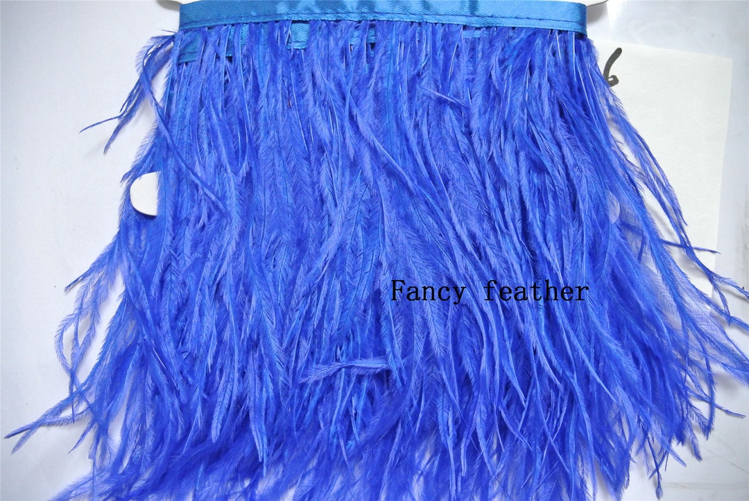 Royal Blue Ostrich Feather Trimming Fringe Ostrich Feather Trim Feather