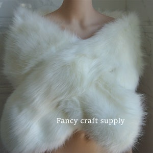 light ivory faux fur bridal wrap Bridal Faux Fur Stole bridal Fur Shawl Cape wedding faux fur wrap shrug