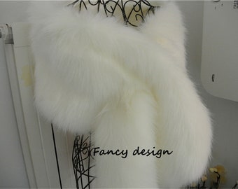 light ivory faux fur bridal wrap Fur Wrap Bridal Faux Fur Stole bridal Fur Shawl Cape wedding faux fur wrap shrug