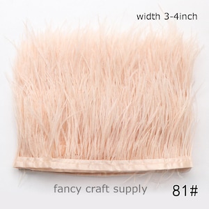 1 yard blush pink peach pink ostrich feather trim fringe feather trimming 3-4inch wide 55 colors