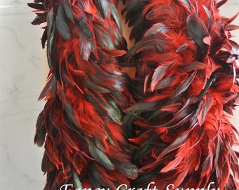 10 colors red rooster Feather Boa for wedding Dancing dress Crafting halloween custom supply