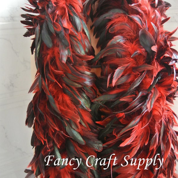 10 couleurs rouge coq Plume Boa pour mariage Robe de danse Artisanat halloween fourniture personnalisée