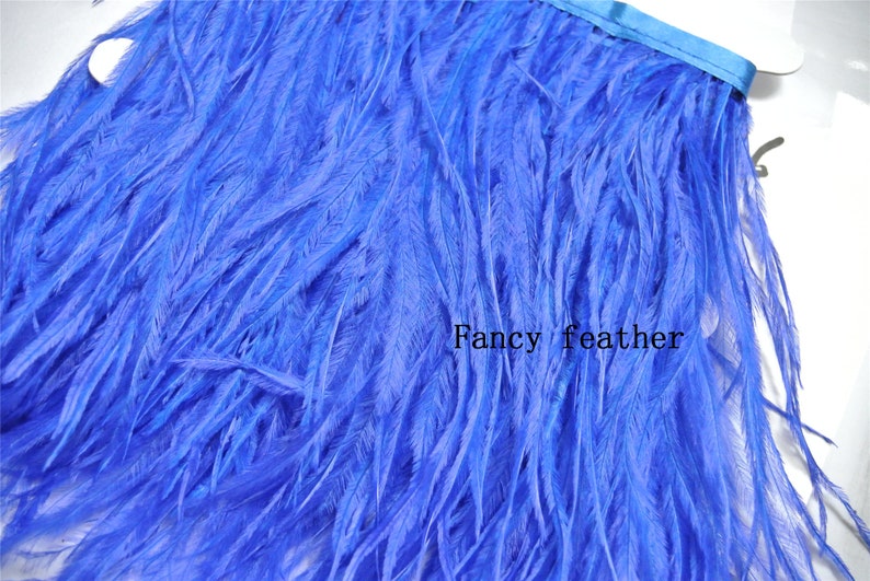 Royal Blue Ostrich Feather Trimming Fringe Ostrich Feather Etsy