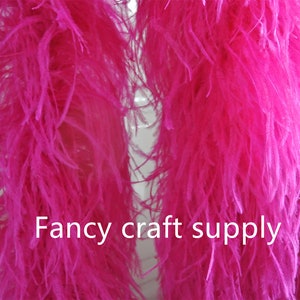 hot pink OSTRICH Feather Boa 8 ply Dancing dress Wedding Crafting halloween custom supply