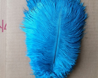 turquoise ostrich feather 30 pcs 5-20inches for wedding party centerpiece craft supply