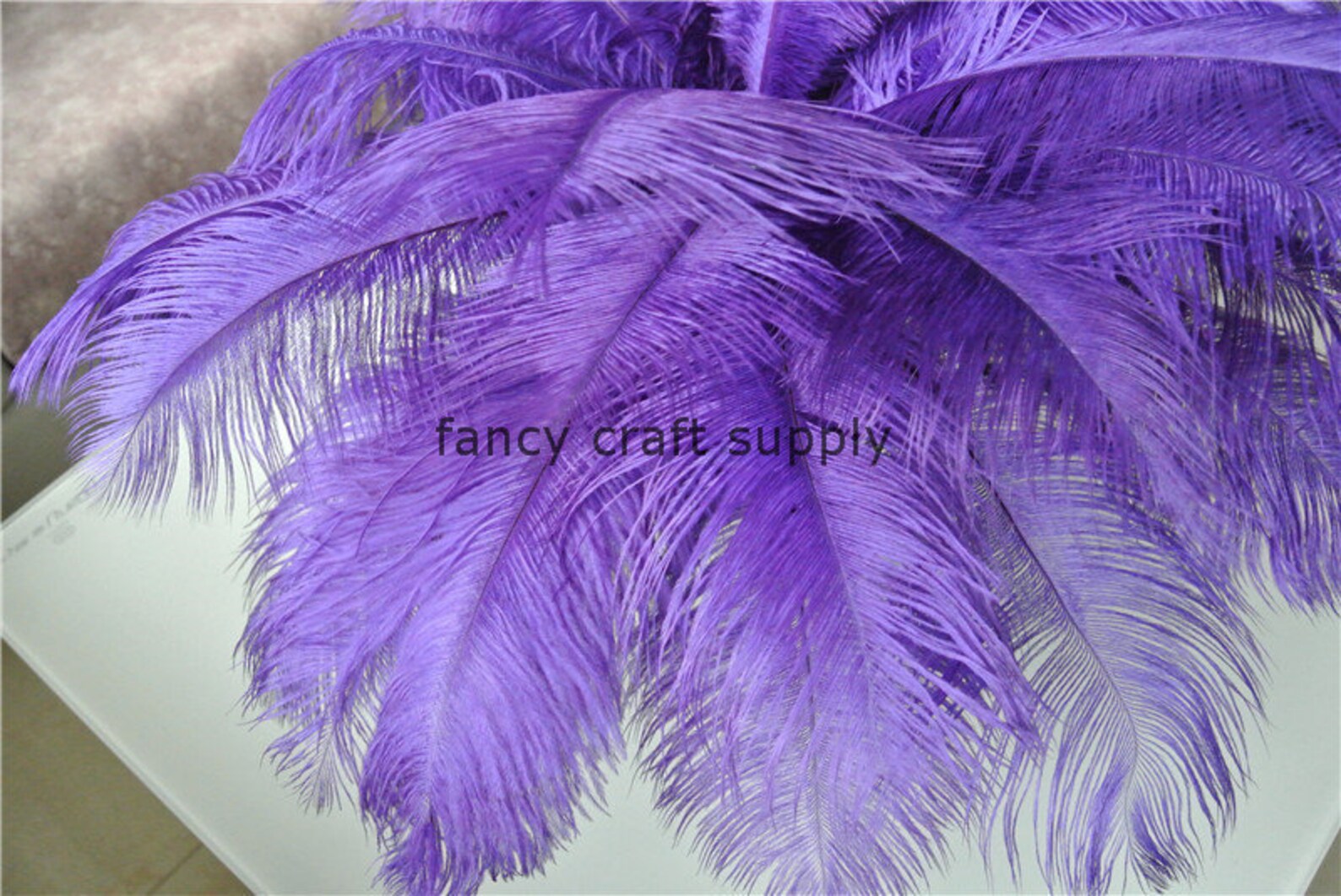 Purple Ostrich Feather 100 Pcs for Wedding Party Centerpiece Etsy