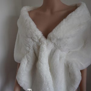 white faux fur bridal wrap Fur Wrap Bridal Faux Fur Stole bridal Fur Shawl Cape wedding faux fur wrap shrug