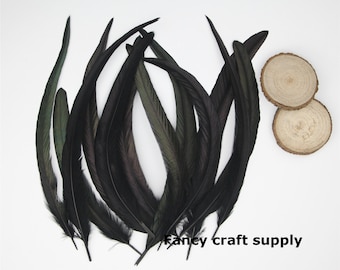 black Rooster coque feather loose 100 pcs for wedding party decor craft halloween supply