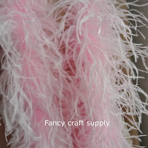 light pink OSTRICH Feather Boa 4 ply Dancing dress Wedding Crafting halloween custom supply