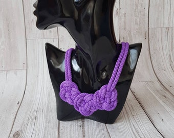 Necklace for women, Statement necklace, Chunky necklaces, Big necklace, Purple rope necklaces, Jewellery, Jewelry, Gift for her