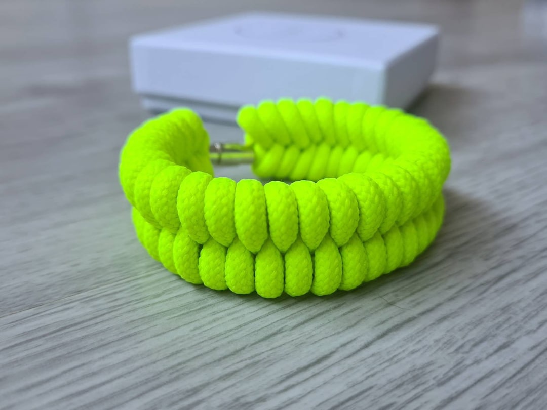 Neon Yellow Bracelet, Chunky Bracelet for Women, Gift for Her, Rope ...