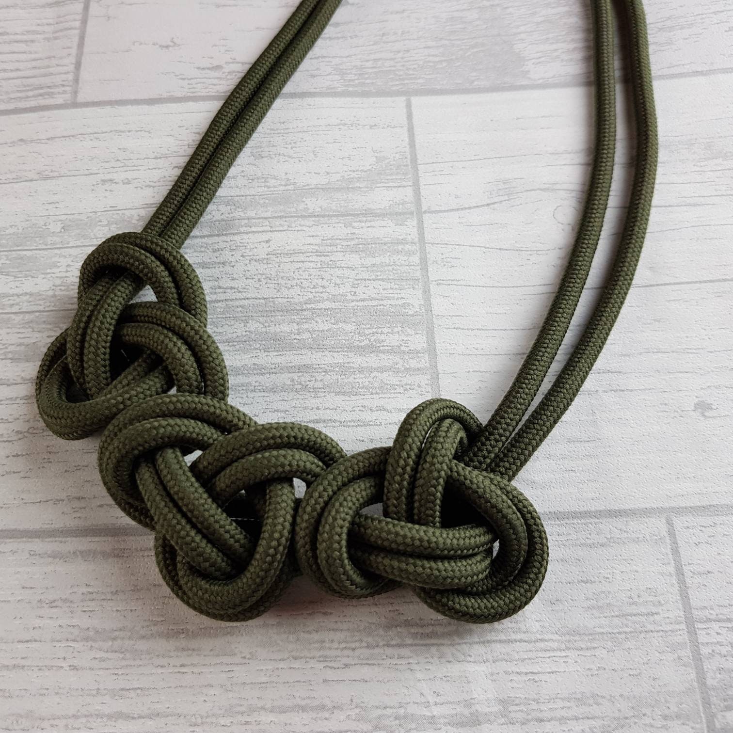 Aloe Woven Necklace - Braided Rope - Folksy