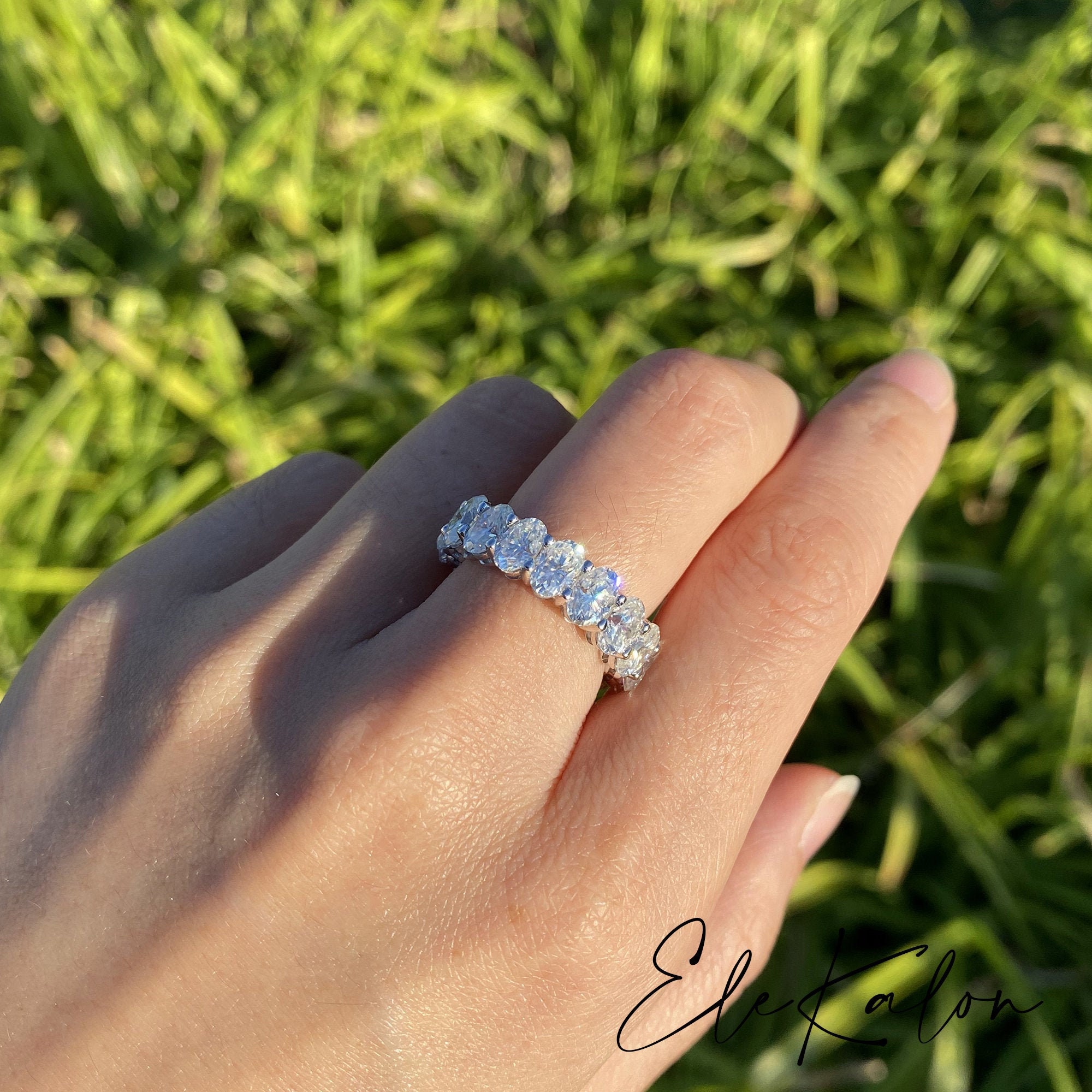 Eternity moissanite ring deals