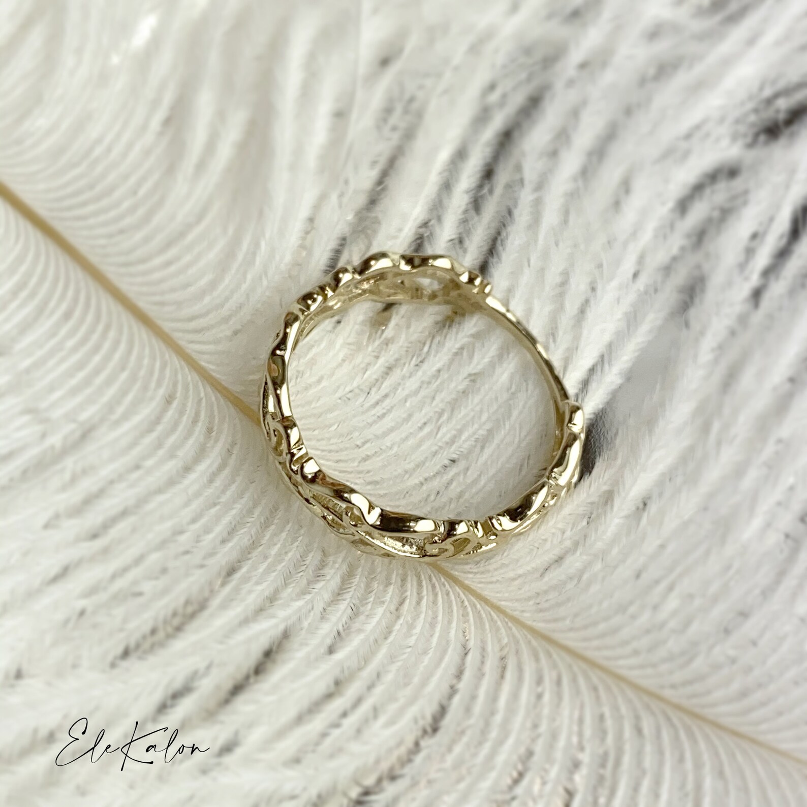 Leaf Ring 10K Solid Gold Leaf Ring Tree Branch Ring Olive Etsy