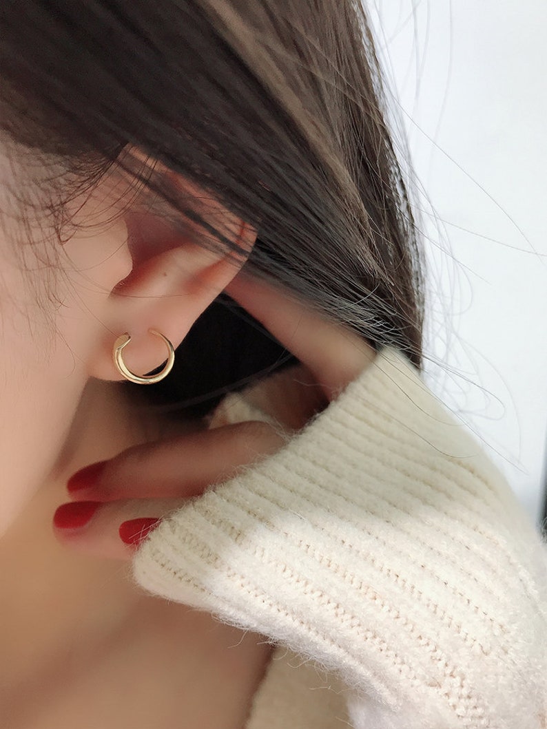 round stud earrings swirl stud earrings 10K Solid Gold Minimalist Earring Stud geometric earrings