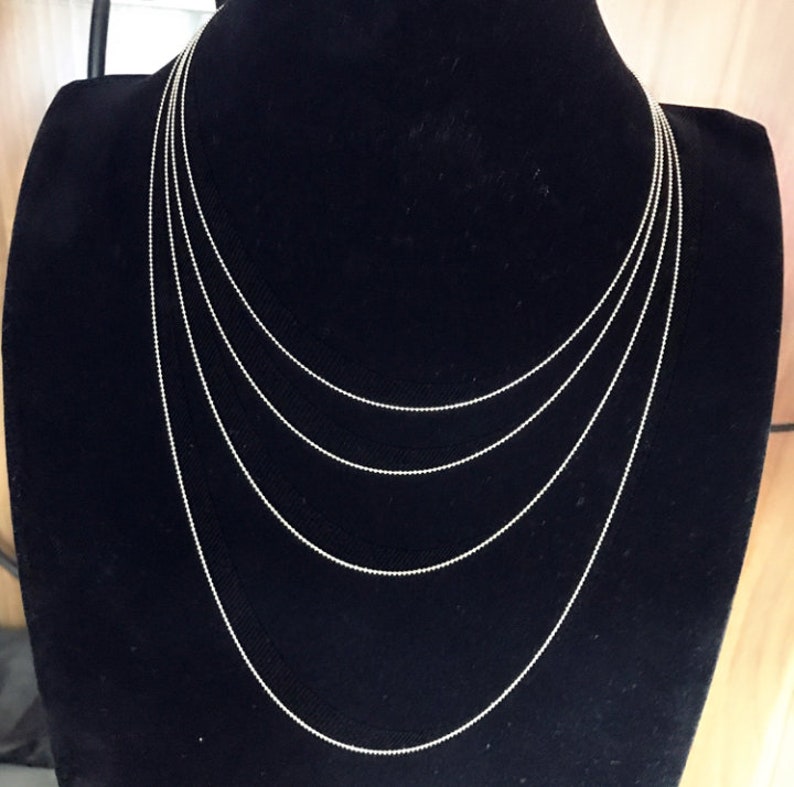 14K Solid Gold Bead Necklace Gold Beaded Chain Gold Ball Etsy