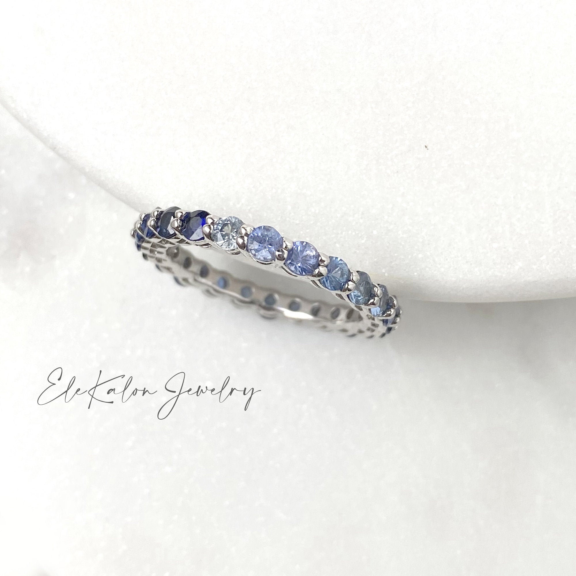 Blue cheap eternity ring