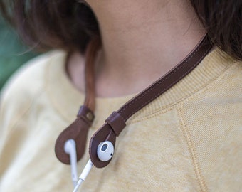 Earphone Holders, Phone Holder, Hand Made, Leather Phone Holder