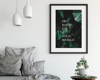 Botanical Wall Art 30x40 cm / 50x70 cm, Quotes Wall Art, Digital Download, Fine Art, Plant Poster, Greenery Photography, Mint Decor, Quotes