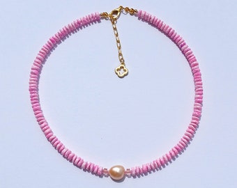 Summer Breeze Pink Pearl Necklaces