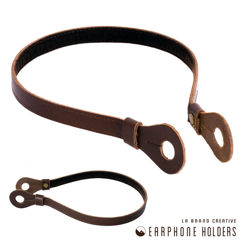 Earphone Holders, Phone Holder, Hand Made, Leather Phone Holder image 3