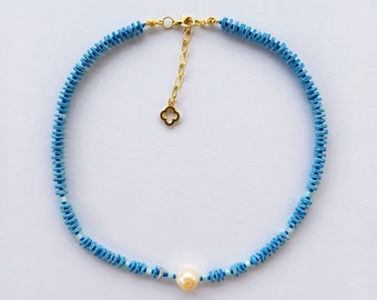 Summer Breeze Blue Pearl Necklaces