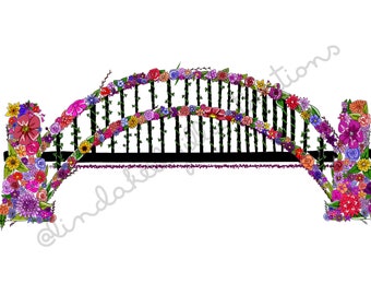 Sydney Harbour Bridge floral