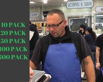 Industrial Heavy Duty Waterproof Water Proof PVC Apron Butchers Kitchen 100Pack