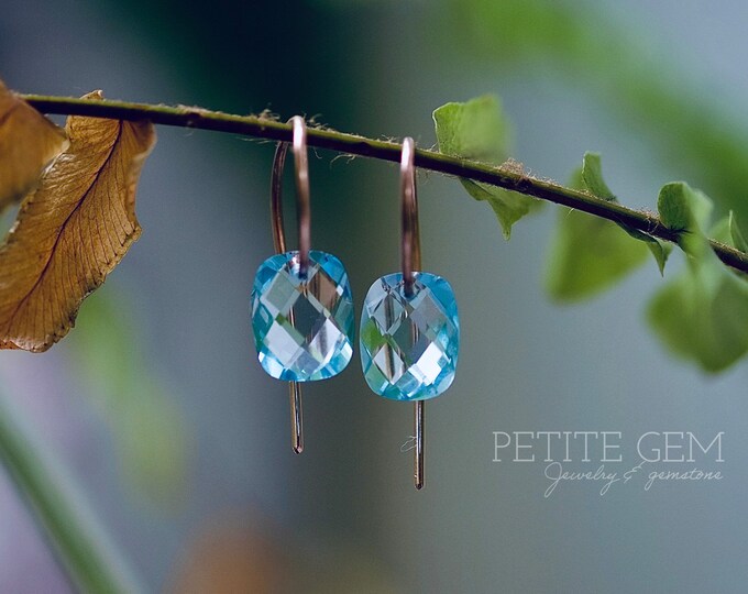 Handcrafted Natural Topaz Drop Earrings - Elegant Dangling Gemstone Delight