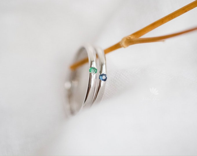 Gemstone wedding rings