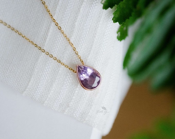 Gemstone gold necklace amethyst citrine topaz Quartz