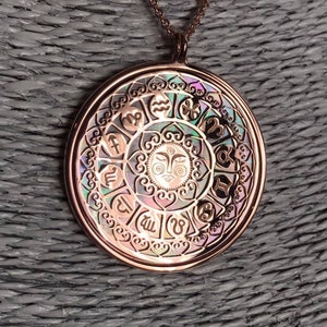 Bracciale con ciondoli zodiacali astrologici e abalone in argento sterling messicano - Italia