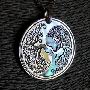 Tao Albero della Vta n argento 925 con sfondo n madreperla, goello