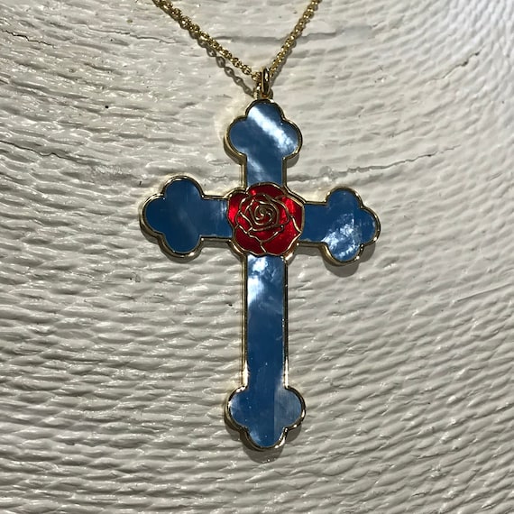 Collana con Croce Collana in Argento Sterling 925 Placcato oro