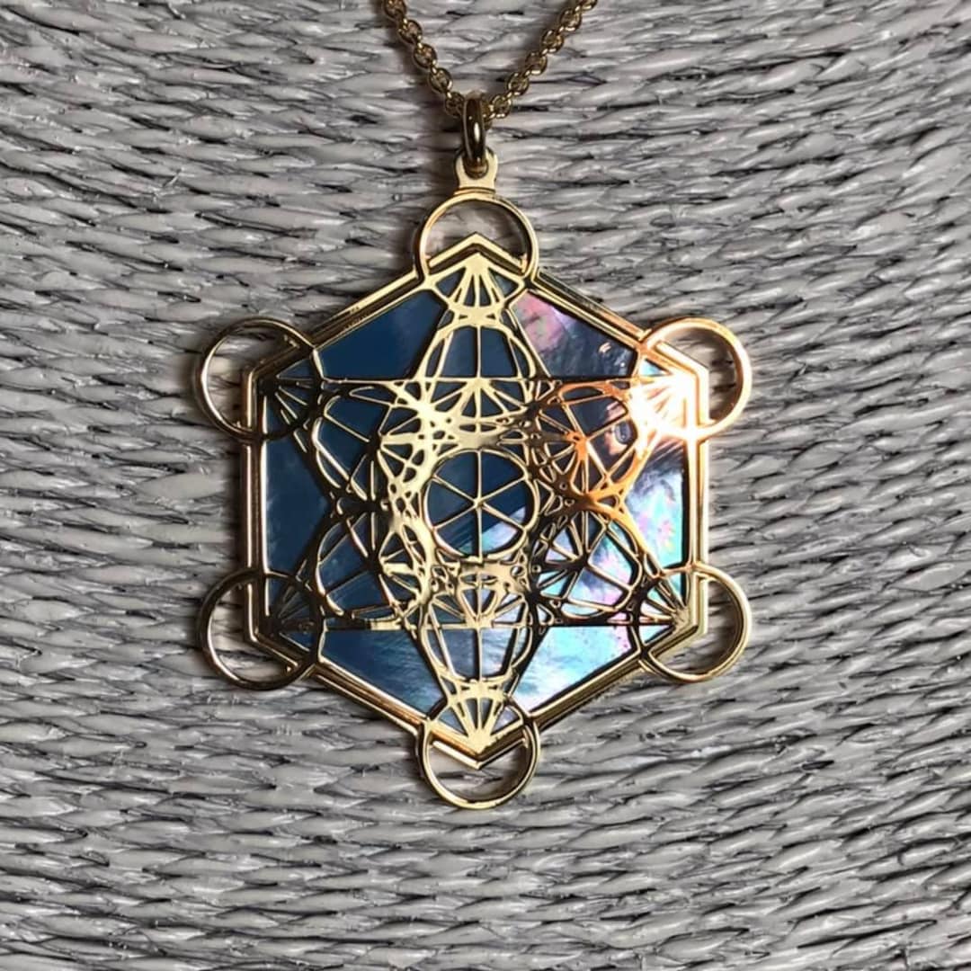 Merkaba CALCITE QUARZO IALINO con Collana Argento Sterling 925 - Dimora
