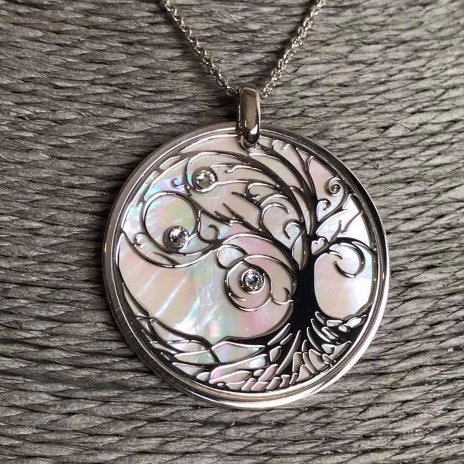 Orecchini Albero della Vita diamantato verde argento 925 | vendita
